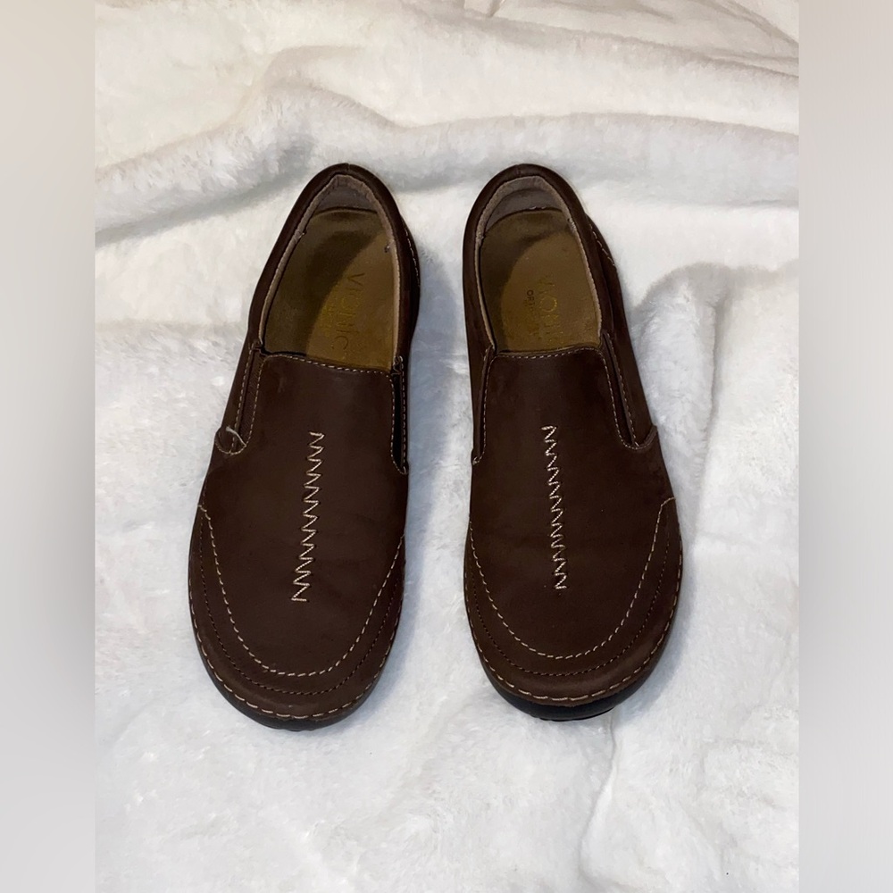NEW Vionic Orthaheel Comfort Slip On Leather Loafer Shoes - Size 10